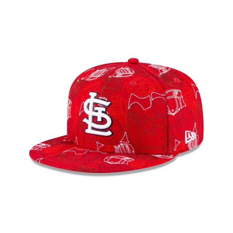 MLB St. Louis Cardinals Cap Chaos 59Fifty Fitted (YLY6764) - Red New Era Caps